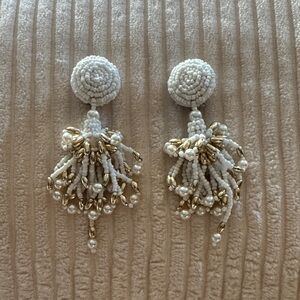 Vintage Beaded Clip On Earrings